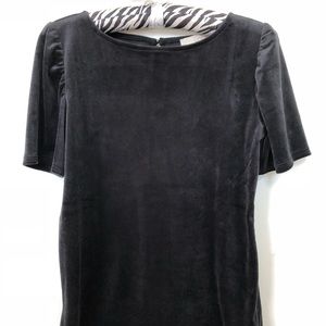 Loft black velvet puff sleeve top Xsp